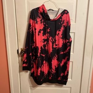 Shein Curve Paint Splatter Hoodie